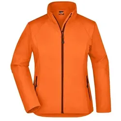 Damen Softshell Jacke JN1021, orange - Größe S - Modische Funktionsjacke für Damen, wind- und wasserdicht mit atmungsaktivem 3-Lagen-Material. Ideal für aktive Outdoor-Aktivitäten, ausgestattet mit praktischen Reißverschlusstaschen.