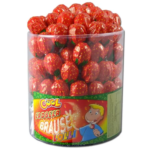  Cool Erdbeer Lolli, Lutscher 100 Stück 12,79€/1kg