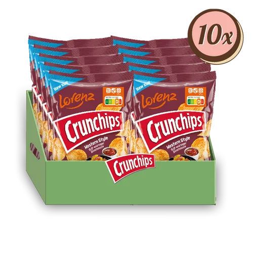 Multipack: 10x Crunchips Western Style à 150g