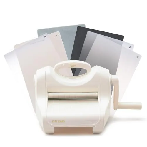Vaessen Creative Cut'Em Easy Stanz- Und Prägemaschine A5 - Stanzer für A5-Formate, geeignet für Papier, Karton und mehr. Perfekt für Scrapbooking und Bastelprojekte mit professionellen Ergebnissen.