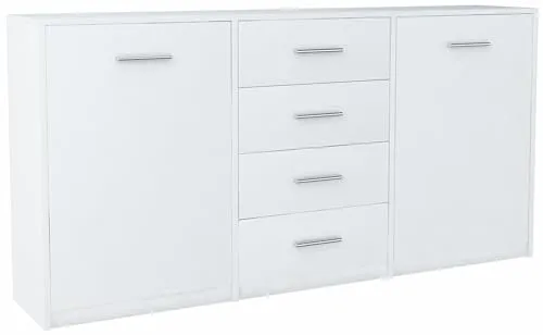 Vielseitige Kommode in Weiß, 177x75 cm aus Holzwerkstoff