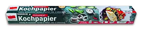 Unbekannt 8 m Pergament Kochpapier Hitzebeständig bis 220°C Premiumline Quickpack