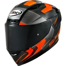 Suomy TX-Pro Advance 2023 Helm, schwarz-orange, Größe XL - Motorradhelm mit kratzfestem Polycarbonat-Visier und effizienter Belüftung für optimalen Komfort und Sicherheit auf jeder Fahrt.