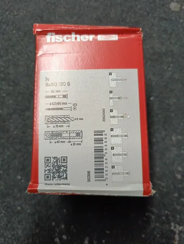 Fischer Nageldübel N 8.0 x 60 mm - 50 Stück