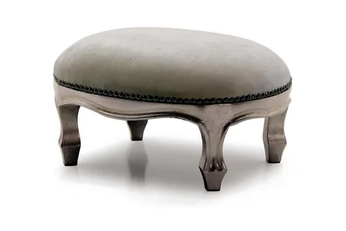 Xlmoebel Fußhocker Designer Hocker R1 mit gepolstertem Textilsitz in modernem Design (1 St., Hocker), Hergestellt in Europa