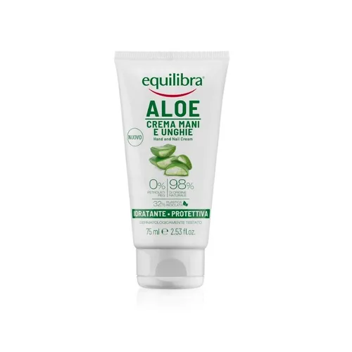 Equilibra® Aloe Handcreme 75ml - Hautpflegende Handcreme mit Aloe Vera, spendet intensive Feuchtigkeit und ist ideal für trockene Hände