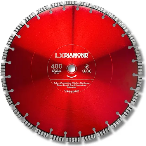LXDIAMOND Diamant-Trennscheibe 400mm Stahl-Beton Steine Granit passend für STIHL