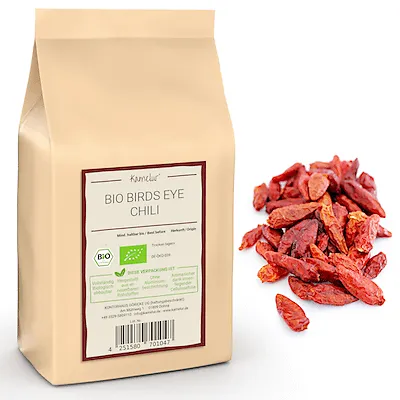  500g BIO Chili Schoten 'Bird's eye' ganz, Chilis 120.000 SCU 53,80 EUR/kg