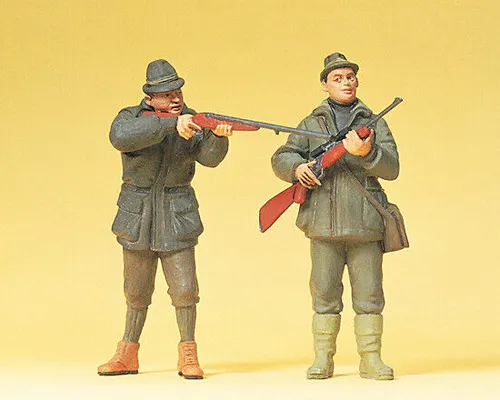 Preiser 45135 Spur G - Stehende Jäger Figuren NEU - Modellbau Zubehör in Spur G, ideal für detailgetreue Landschaftsgestaltung, perfekt für Ihre Modelleisenbahn.