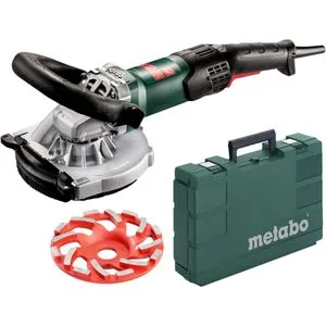 METABO Renovierungsschleifer RSEV 19-125 RT - Schleifmaschine mit hochwertigem Diamantschleiftopf für Beton, ideal für professionelle Renovierungsarbeiten und im praktischen Kunststoffkoffer.