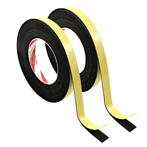 Dichtungsband Selbstklebend, 2 Rollen 10m x 15mm(B) x1mm(D) Selbstklebend Schaumstoff Klebeband Selbstklebender EVA-Dichtungsstreifen, für Tür Schalldämmung Anti-Kollision