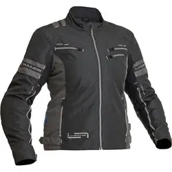 Lindstrands Liden wasserdichte Damen Motorradjacke in schwarz-grau, Größe 44 - Motorradjacke aus leichtem Material mit Dryway+ Membran für optimalen Wetterschutz und langen Belüftungsschlitzen für besten Komfort.