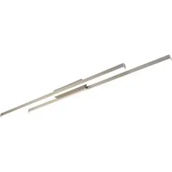 Reality Leuchten ODIO Deckenleuchte 110x5x8.5 cm - Elegante silberfarbige Lampe - Lampen, Nickel matt und silberfarbig, geprüft nach REACH für höchste Sicherheitsstandards.