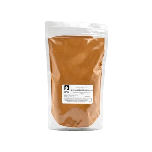 Bremer Gewürzhandel Hagebuttenschalen BIO, gemahlen, Hagebuttenpulver für Desserts und Süßspeisen, ideal für Tees und Smoothies, 500g