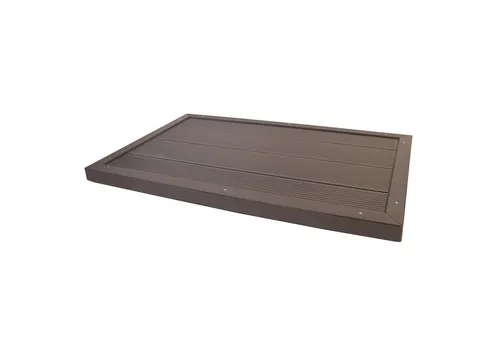 Summer Fun Bodenplatte für Gartenduschen - Bodenplatte aus WPC für Gartenduschen, wetterfest und rutschfest für sicheres Duschen im Freien