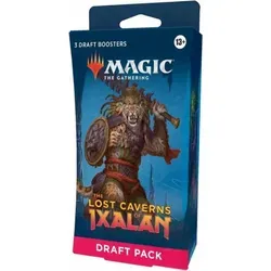 Magic The Gathering The Lost Caverns of Ixalan 3 Booster Draft Pack Englisch - Erlebe die spannende Welt von Ixalan mit diesem Draft-Pack für Magic: The Gathering. Ideal für aufregende Spielrunden mit Freunden und zum gezielten Ausbau deiner Sammlung. Enthält 3 Booster mit mindestens 1 seltener Karte pro Pack.