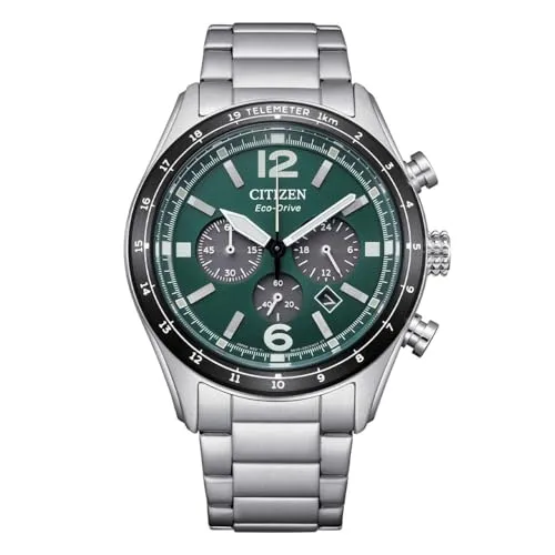 CITIZEN Armbanduhr Herr CA4654-55X - Armbanduhren für Herren, Citizen Eco Drive Aviation mit grünem Zifferblatt - umweltfreundlich und stilvoll zugleich.