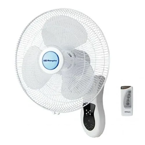 Orbegozo Wandventilator WF 0242 - 3 Geschwindigkeiten & Schwingkopf - Ventilatoren: Multiorientierbarer Wandventilator mit Fernbedienung, 40 cm Durchmesser und 3 Geschwindigkeiten für individuelle Kühlung.