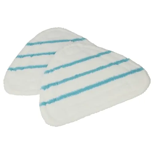vhbw 2X Wischbezug kompatibel mit Clean Maxx Dampfreiniger, Dampfmop - Polyester/Polyamid Blau Weiß