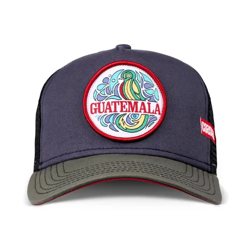Coastal Trucker Cap HFT Guatemala Navy/Olive/Black - Baseball Cap für Herren mit leicht vorgebogenem Schirm und verstellbarem Plastikverschluss für optimalen Sitz – Einheitsgröße für jeden Kopf!