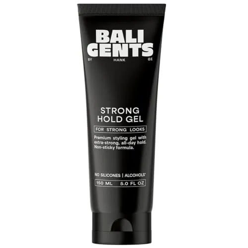 BALI GENTS Strong Hold Gel – Styling Gel für Männer mit extra starkem Halt & natürlichem Glanz – Nicht klebrig – Vegan – 150 ml