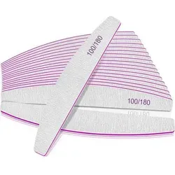 Professionelles Nagelfeilen Set 12 Stück 100/180 Grit für Gelnägel - Vielseitiges Nagelfeilen Set mit 12 hochwertigen Feilen für Gelnägel und Acrylnägel. Ideal für präzise Nagelpflege und einfach in der Anwendung – für ein perfektes Ergebnis bei jeder Maniküre!