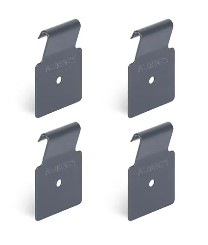 Alberts 825119 Dekorhaken für Doppelstabmatten, anthrazit, S - Stütze für Doppelstabmatten, aus verzinktem Stahl mit anthrazit Kunststoffbeschichtung, bietet Stabilität und eleganten Stil für Ihre Zaunprojekte.