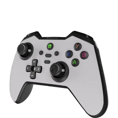 Genesis Mangan 400 Wireless Controller - Weiß NJG-2101 - Gamepad für stilvolles Gaming, kabellos mit bis zu 10 Metern Reichweite und anpassbarem Design für maximalen Komfort.