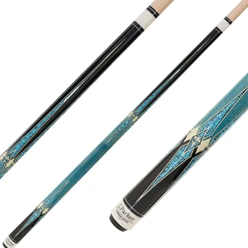 John West Billardqueue J. Parker Premium Magic Blau - Billardqueue aus feingemastertem kanadischen Bergahorn mit einzigartigem Design und optimalen Spieleigenschaften. Ideal für Hobby- und Vereinsspieler, empfohlen von Meister Ralf Mund.