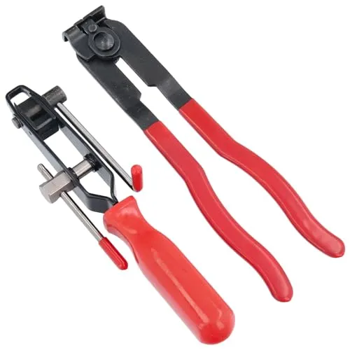 GEPCO Klemmzange Ohrschelle Schlauch-Schellenzange Achsmanschetten Zangensatz 2-tlg Schlauchband-Zange mit Schneider SATZ