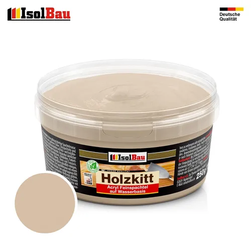 Holzkitt Spachtelmasse Holzspachtelmasse Außen Innen 250g Eiche Dunkel (Nr. 20)