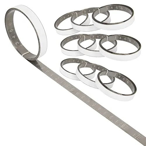 SCHMIDT systemprofile 10x Maßband 2m - Selbstklebend - Messgeräte: 10 Stück selbstklebendes Edelstahl-Maßband, ideal für präzise Messungen auf verschiedenen Oberflächen. Flexibel zuschneidbar und mit klar ablesbaren Millimeter- und Dezimeterzahlen.