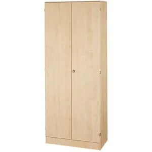 Hammerbacher Aktenschrank O-Serie - abschließbar aus Holz, 80 x 200,4 x 42 cm, ahorn - Büromöbel mit 5 Ordnerhöhen, abschließbar, 4 verstellbare Fachböden und strapazierfähiger melaminharzbeschichteter Spanplatte für optimale Aufbewahrung.