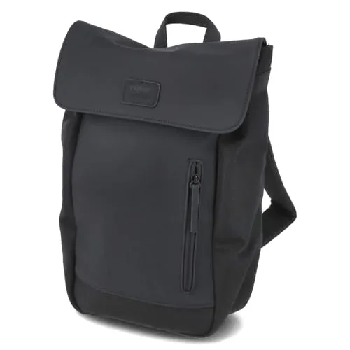 Rieker H5100-00 Cityrucksack - Tagesrucksack aus wetterfestem Material-Mix mit praktischem Laptop-Fach und moderner Optik, ideal für den urbanen Alltag.