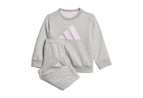 adidas Sportswear Trainingsanzug I BL FL JOG 240 (2-tlg) 98 EU - Trainingsbekleidung aus 70% Baumwolle für hohen Tragekomfort, sportlicher Stil in MGREYH/CLPINK, ideal für aktive Kinder beim Laufen.