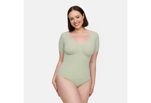 creamy fabrics T-Shirt Bodysuit Shapewear mit Slip – Figurformender Body für Damen – Glättende Sanduhr-Silhouette – Nahtlos, atmungsaktiv & ultraweich – Po-Lifting Effekt & perfekte Passform