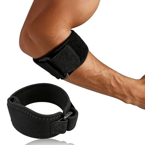 Satificer Ellenbogenbandage für Herren Damen,Tennisarm Bandage,Einstellbare Elbow Support Manschette,Ellenbogen Bandagen für Sport und Gy,Leichte Unterstützung,für Volleyball und Basketball,Tennisarm