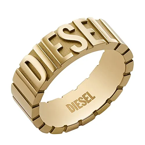 Diesel Fingerring Schmuck Edelstahl - Goldfarben 18 - Ringe aus hochwertigem Edelstahl, glänzend und ideal für jeden Anlass – perfekt als Geschenk für Geburtstage oder Weihnachten!