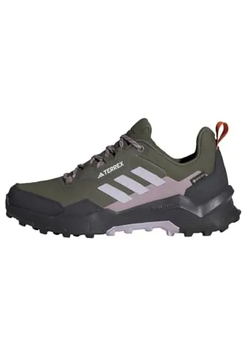 adidas Damen Terrex AX4 Gore-TEX Hiking Shoes, Olive Strata/Silver Dawn/Fig, 38 2/3 EU