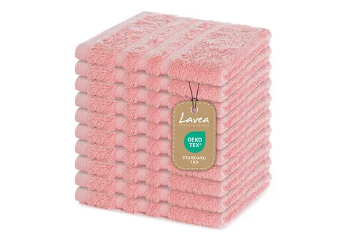 Lavea Handtuch Set Frottierserie Elena, Seiftuch in pink von Lavea