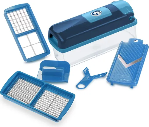 Gemüseschneider Nicer Dicer smart 6-tlg., Gemüsehobel, Gemüse Schneider, Zwiebelschneider Gurkenhobel, Würfelschneider mit Behälter 800 ml