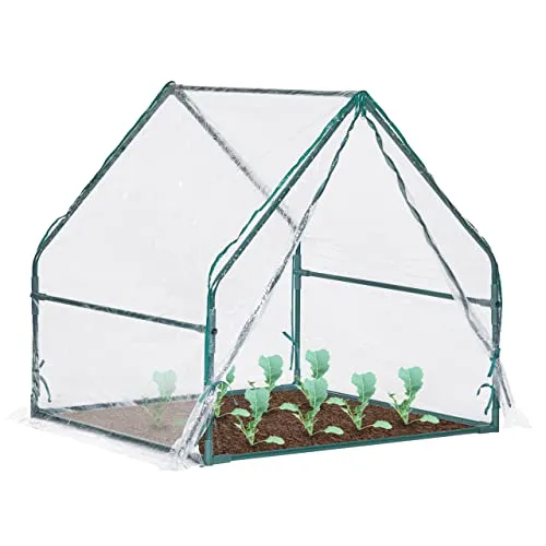Folienfrühbeet Mini-Gewächshaus - Robustes Foliengewächshaus mit einfacher Montage, ideal für die Anzucht von Pflanzen im Garten oder auf dem Balkon.