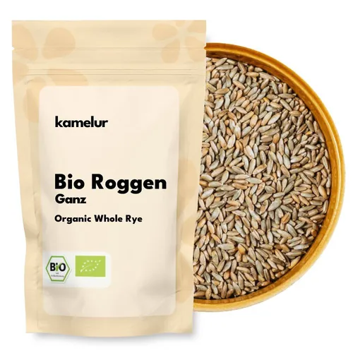 1kg Bio Roggen ganz, Vollkorn ohne Zusätze BIO 7,99 EUR/kg