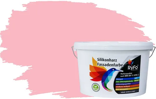 RyFo Colors Silikonharz Fassadenfarbe Rottöne, 1 L - Wetterbeständige Silikonharz Fassadenfarbe in modernen Rottönen. Wasserabweisend und diffusionsfähig für langlebige, gepflegte Oberflächen. Ideal für anspruchsvolle Wetterbedingungen.