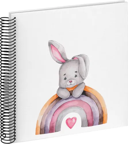 Walther Babyalbum Spiralalbum Hase Malin 25x25 cm 40 weiße Seiten