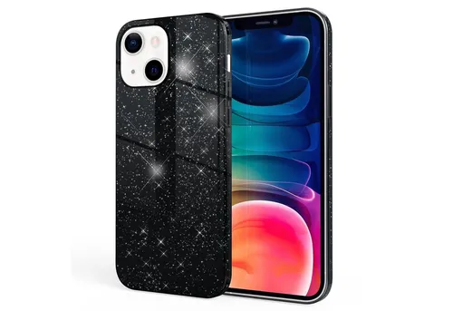 Nalia Smartphone-Hülle Apple iPhone 13 15,5 cm (6,1 Zoll), Glitzer Silikon Hülle / Verstärkte Innenseite / Glänzende Schutzhülle