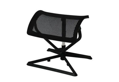 FINEBUY Fußhocker FB42645 - Höhenverstellbare Fußablage - Fußhocker für Büro und Zuhause, mit hochwertigem Stoffbezug aus 100% Nylon, belastbar bis 60 kg und bereits montiert für sofortigen Einsatz.