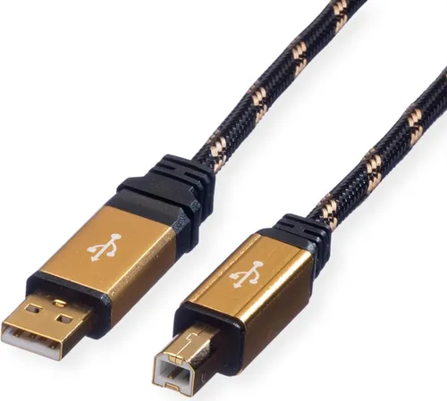 ROLINE Gold USB 2.0 Kabel, Typ A-B 4,5m (11.02.8805)