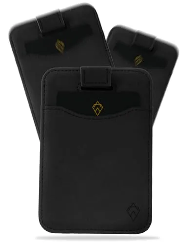 AKIELO Kartenetui mit RFID Schutz und Geschenkbox – Minimalistisch Herren Geldbörse – Kompakte und Schlanke Wallet (Charlie - Schwarze Ausgabe)