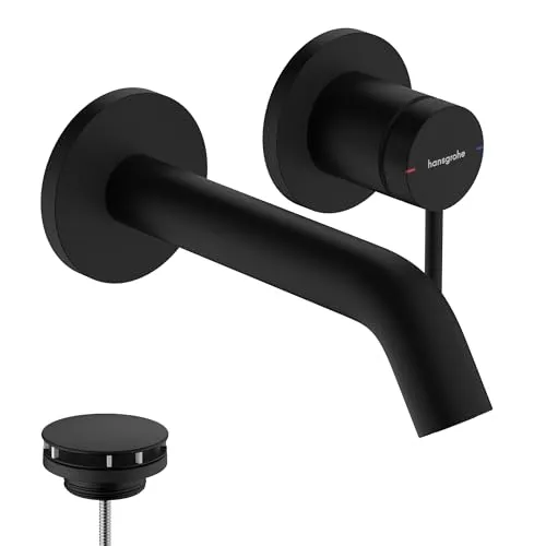 hansgrohe Tecturis S Einhebel-Waschtischarmatur - Moderne Unterputz-Waschtischarmatur für Wandmontage, mit 16,5 cm Auslauf und einstellbarer Temperaturbegrenzung – ideal für stilbewusste Badezimmer.